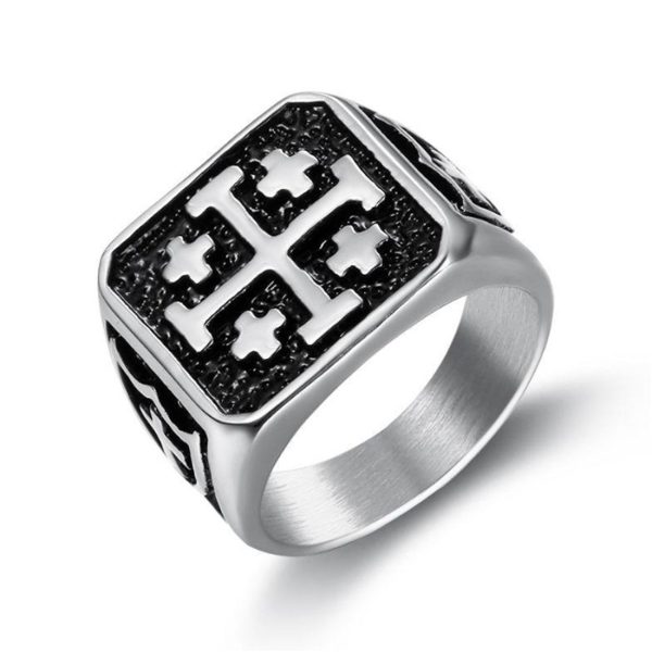 Men Punk Stainless Steel Ring Fashion Titanium Steel Jewelry Factory supply Small MOQ