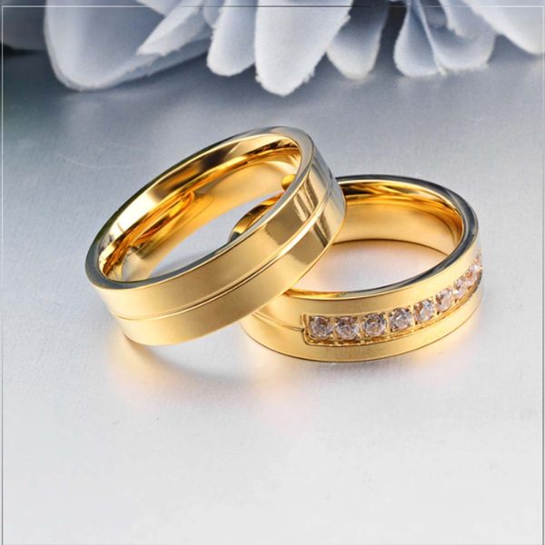Stainless Steel Women's Ring 316L Surgical-Grade Stainless Steel Couple jewelry factory - Image 2