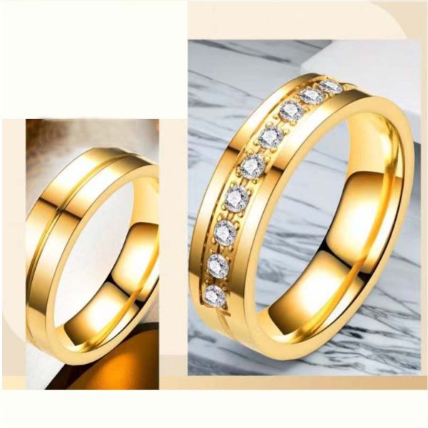 Stainless Steel Women's Ring Couple jewelry High-fashion durability Modern romanticismring - Image 2