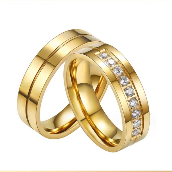 Stainless Steel Women's Ring Couple jewelry High-fashion durability Modern romanticismring