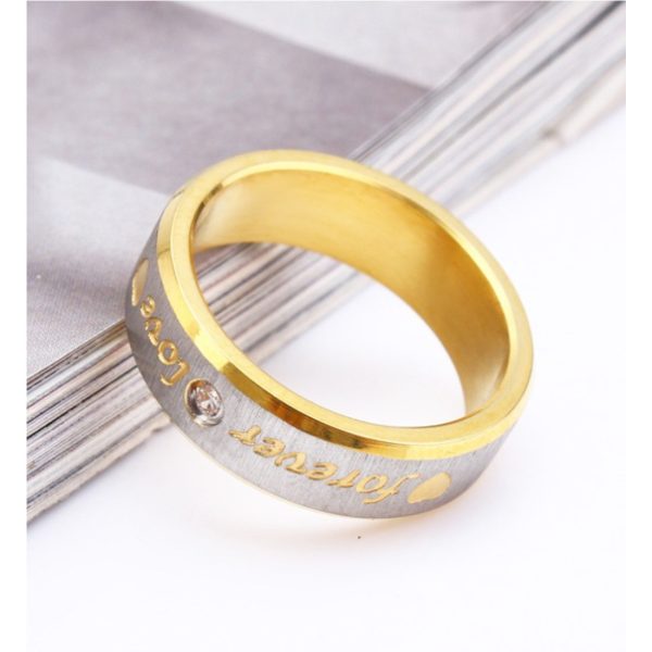 Stainless Steel Women's Ring Couple jewelry Elegant Stainless Steel His & Hers Rings - Image 2