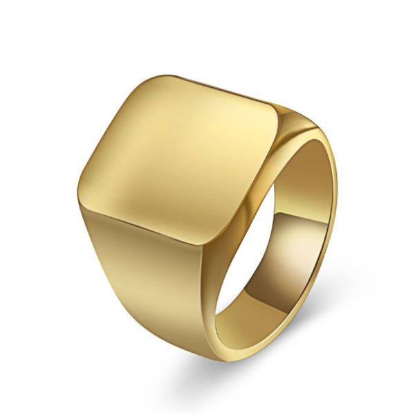 Punk 18k Gold Stainless Steel Men Medusa Rings For Men Fashion Titanium Steel Jewelry
