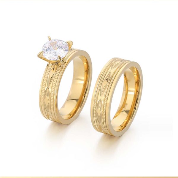 Stainless Steel Women's Ring 316L Surgical-Grade Stainless Steel Couple jewelry factory