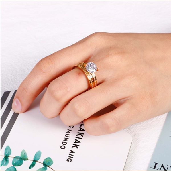 Stainless Steel Women's Ring 316L Surgical-Grade Stainless Steel Couple jewelry factory - Image 4