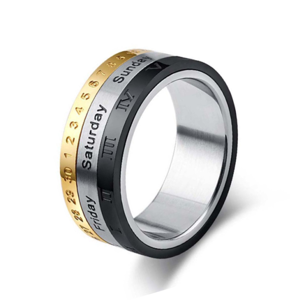 Fashion Men Stainless Steel factory Men Rotated Ring Titanium Steel Jewelry Directly Wholesale