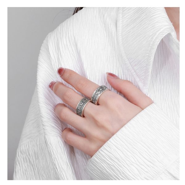 Fashion Men Stainless Steel Rotated Ring Titanium Steel Jewelry Factory Directly Wholesale - Image 3