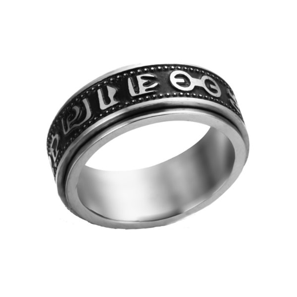 Fashion Men Stainless Steel Rotated Ring Titanium Steel Jewelry Factory Directly Wholesale - Image 2