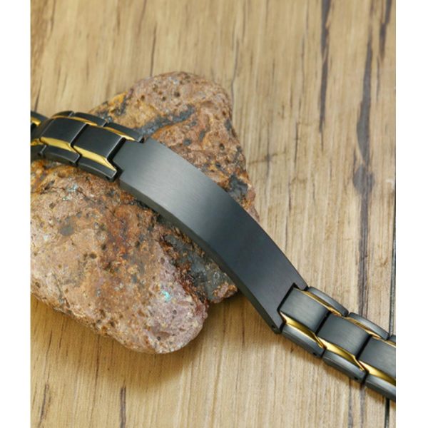 Fashion Style Stainless Steel Men's Bracelets Trendy black plated Men Jewelry - Image 3