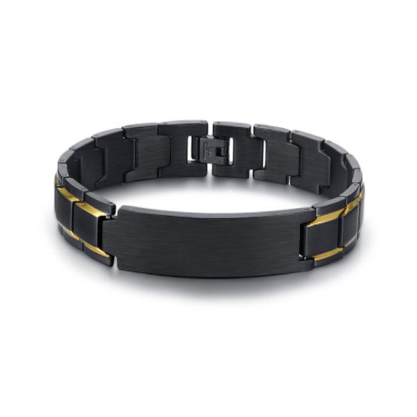 Fashion Style Stainless Steel Men's Bracelets Trendy black plated Men Jewelry