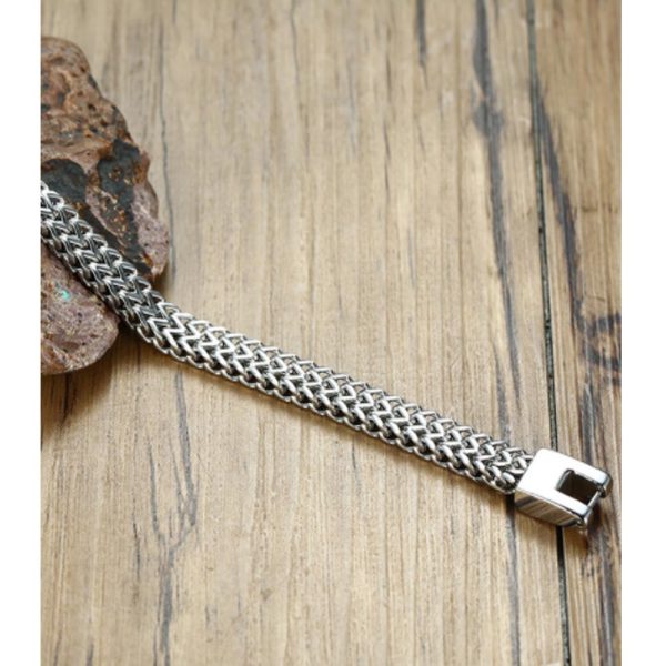Men's Trendy Stainless Steel Bracelets Fashion Packed Titanium Steel Men Jewelry - Image 3