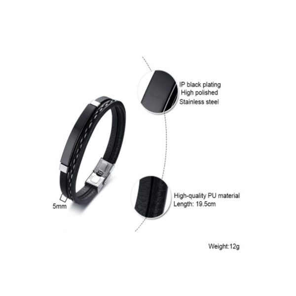 Fashionable Designs Men Jewelry Band Factory Popular Stainless Steel Men's Bracelets - Image 3