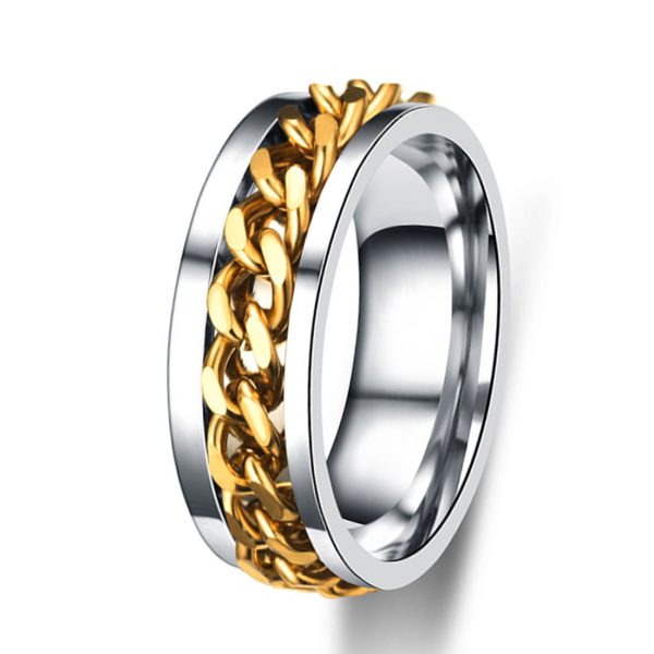 Fashion Men Stainless Steel Ring Titanium Steel Chain Jewelry Factory Directly Wholesale - Image 2
