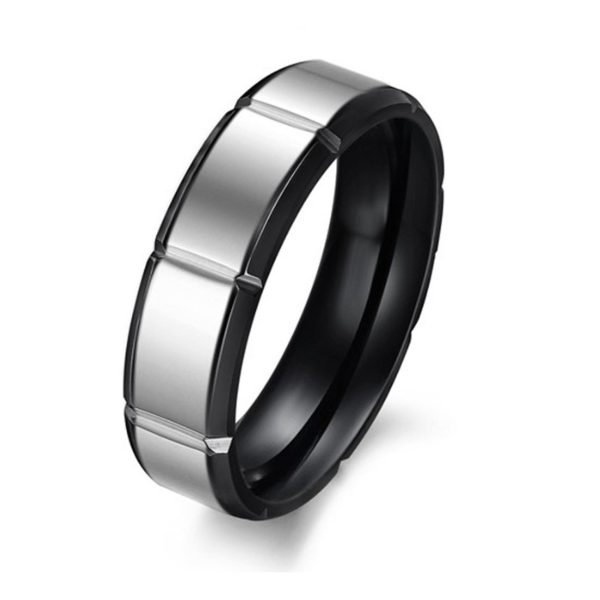 Fashion Stainless Steel Women's Jewelry Factory Shining Titanium Steel Couples' Rings - Image 2