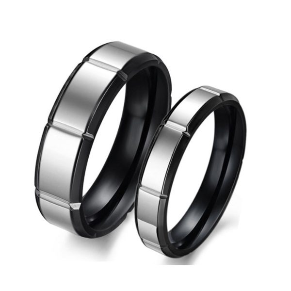 Fashion Stainless Steel Women's Jewelry Factory Shining Titanium Steel Couples' Rings