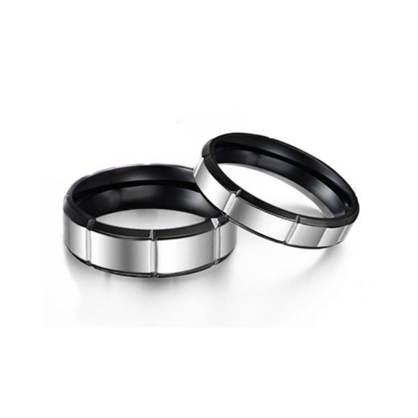 Fashion Stainless Steel Women's Jewelry Factory Shining Titanium Steel Couples' Rings - Image 4
