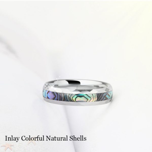 Wholesale price 2mm 4mm gold plated inlay galaxy opal tungsten ring for men shenzhen Factory supply - Image 2