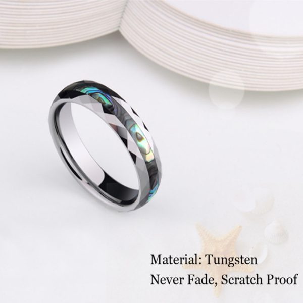 Wholesale price 2mm 4mm gold plated inlay galaxy opal tungsten ring for men shenzhen Factory supply - Image 3