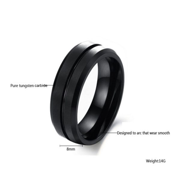 Competitive Price Tungsten Carbide Ring 8mm Classical Style Men Wedding Band Rings Fashion Jewelry - Image 2
