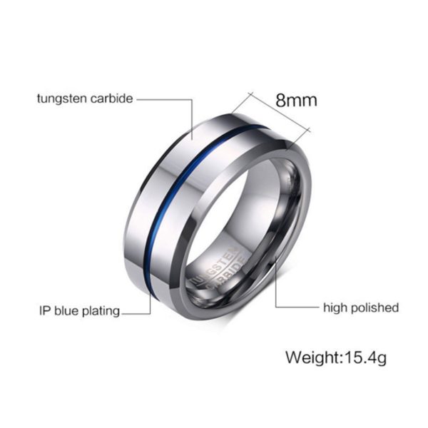 Ring 6/8mm men tungsten carbide Ring Fashion Classical men jewelry Factory Wholesale Price - Image 3