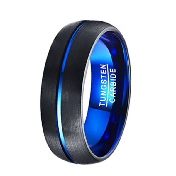 Fashion men tungsten carbide ring black plated jewelry factory wholesales Small MOQ