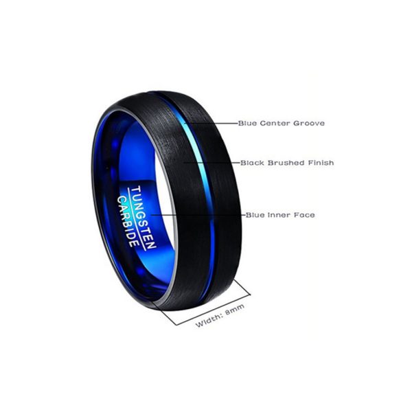 Fashion men tungsten carbide ring black plated jewelry factory wholesales Small MOQ - Image 2