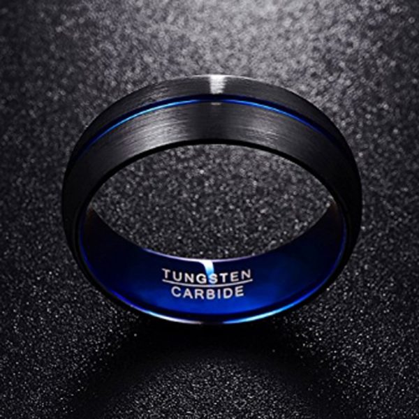 Fashion men tungsten carbide ring black plated jewelry factory wholesales Small MOQ - Image 3