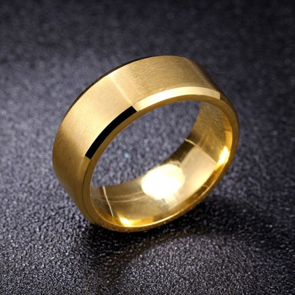 China mens fashion tungsten ring Factory 24K Gold Plated For Wedding Band Rings Factory Wholesale Price - Image 3