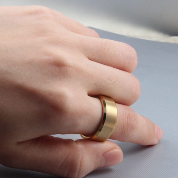China mens fashion tungsten ring Factory 24K Gold Plated For Wedding Band Rings Factory Wholesale Price - Image 2
