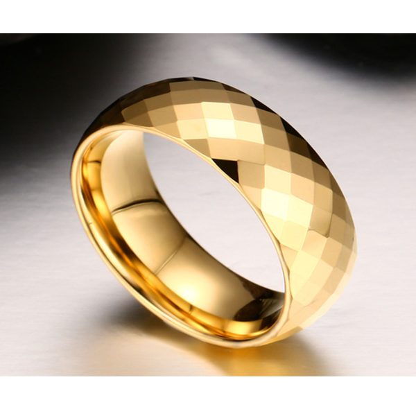 China mens fashion tungsten ring Factory 24K Gold Plated For Wedding Band Rings Factory Wholesale - Image 3