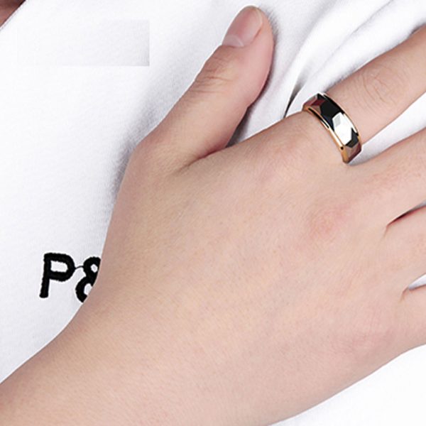 Competitive Price Tungsten Carbide Ring 8mm Gold Men Women Wedding Band Rings Fashion Jewelry - Image 4