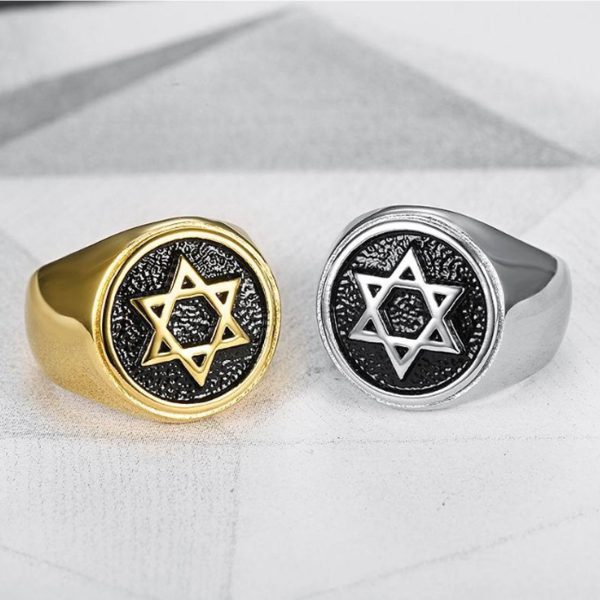 Fashion Men OEM Jewelry factory Punk 18k Gold Stainless Steel Ring MenTitanium Steel Jewelry - Image 3