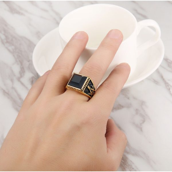 Luxury Punk Medusa Ring for Men Fashion Men Stainless Steel Jewelry Factory Wholesale - Image 2