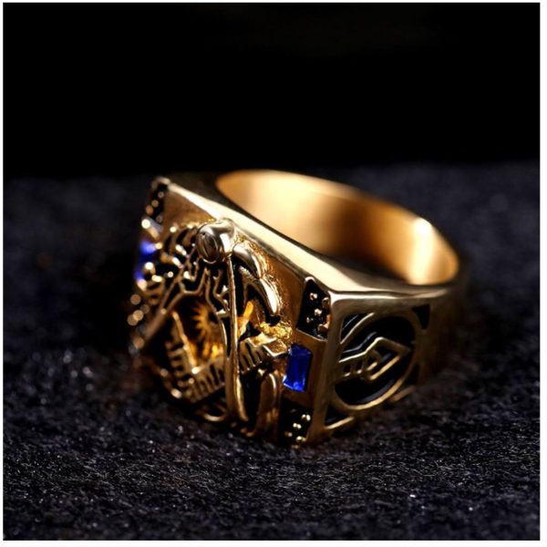 Fashion Punk 18k Gold Stainless Steel Ring Luxury Punk Medusa Ring for Men Jewelry - Image 4