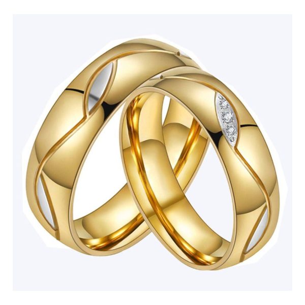Stainless Steel Women's Ring Couple jewelry Elegant Direct Stainless Steel Couple Rings