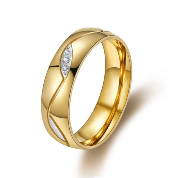 Stainless Steel Women's Ring Couple jewelry Elegant Direct Stainless Steel Couple Rings - Image 2