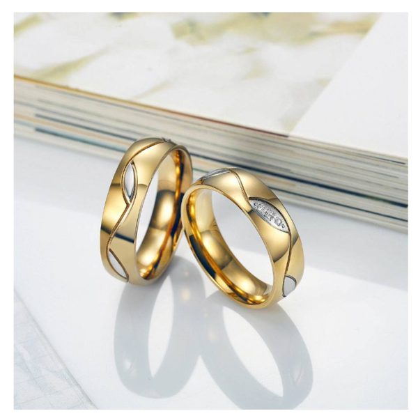 Stainless Steel Women's Ring Couple jewelry Elegant Direct Stainless Steel Couple Rings - Image 4
