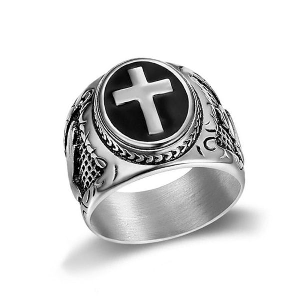 Men Punk Stainless Steel Ring Fashion Steel Symbolic Significance Jewelry Premium Quality - Image 3