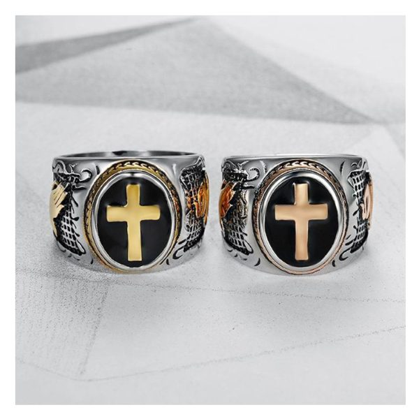 Men Punk Stainless Steel Ring Fashion Steel Symbolic Significance Jewelry Premium Quality - Image 2