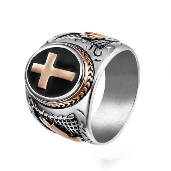 Men Punk Stainless Steel Ring Fashion Steel Symbolic Significance Jewelry Premium Quality