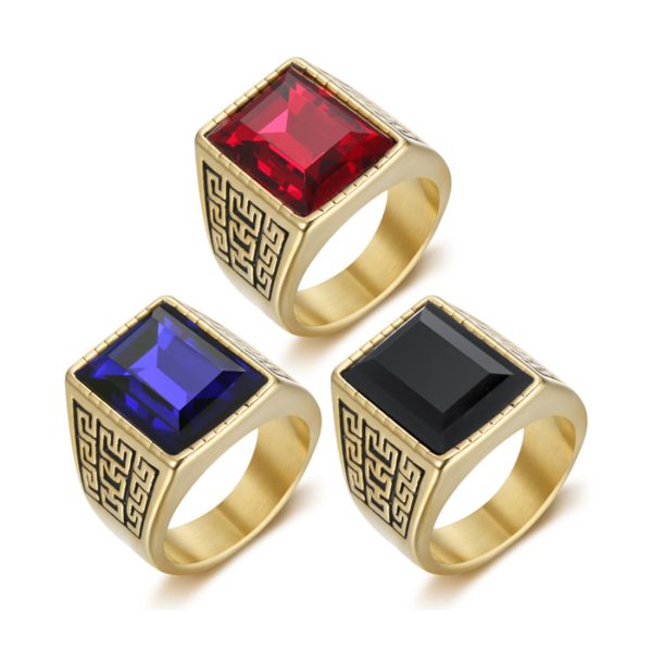 Out Designs for the Fashion jewelry Glamorous Stainless Steel Ring Luxury Punk Medusa Ring