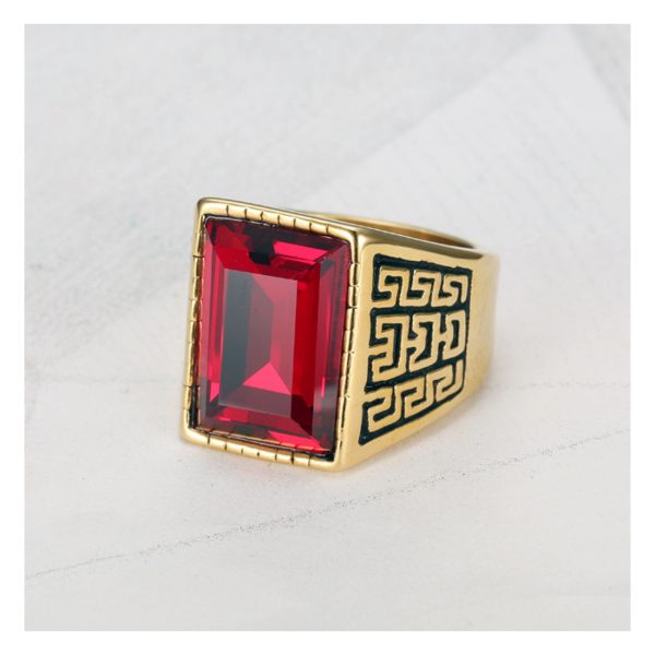 Out Designs for the Fashion jewelry Glamorous Stainless Steel Ring Luxury Punk Medusa Ring - Image 2