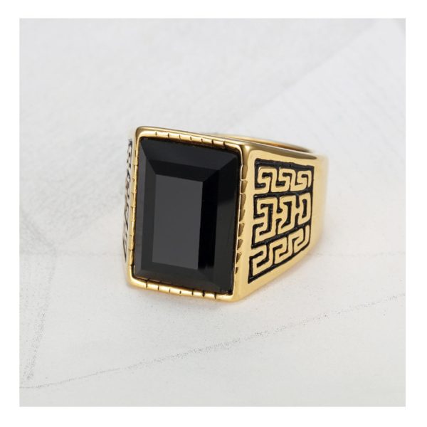 Out Designs for the Fashion jewelry Glamorous Stainless Steel Ring Luxury Punk Medusa Ring - Image 4