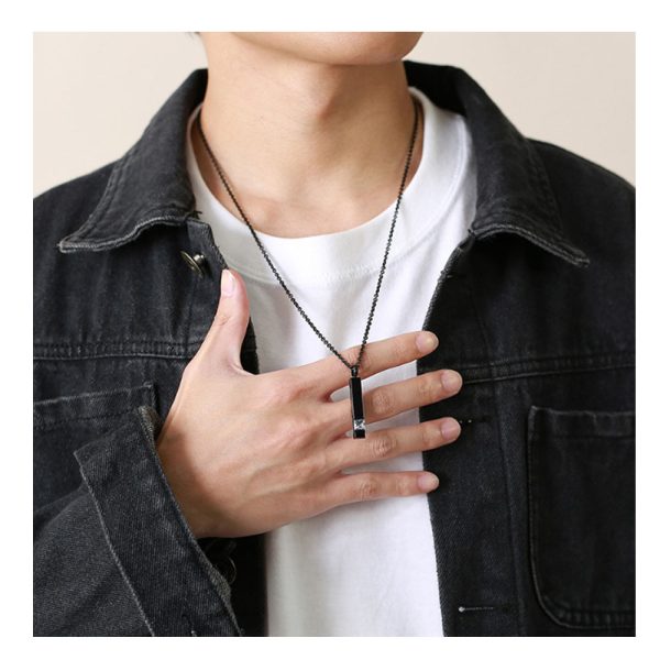 Polished Men Stainless Steel Necklace Stainless Steel Pendant for men Jewelry factory - Image 4