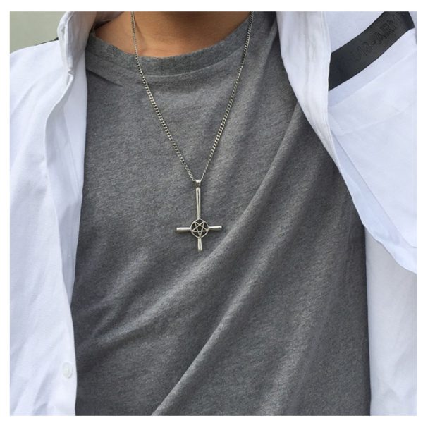 Men Stainless Steel Necklace Polished High Quality Stainless Steel Pendant Jewelry factory - Image 3
